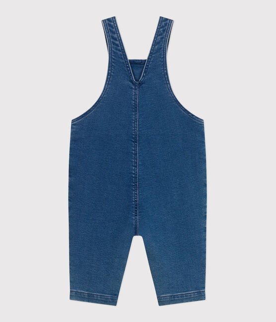 Peto largo de tejido denim con elastano para bebé azul BLEU DELAVE