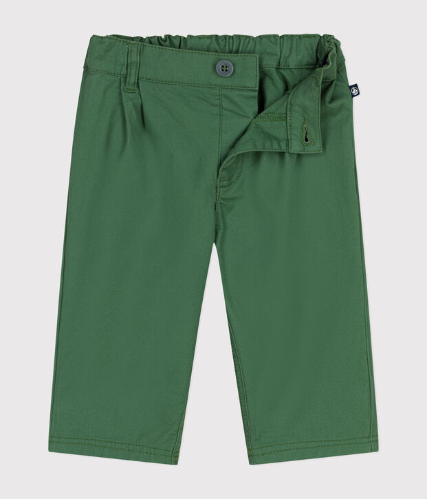 Pantal&oacute;n de sarga para beb&eacute; verde