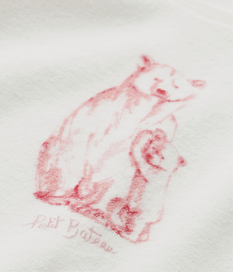 Pijama de rizo para ni&ntilde;a blanco LAIT/rosa VIENNE/ MULTICO