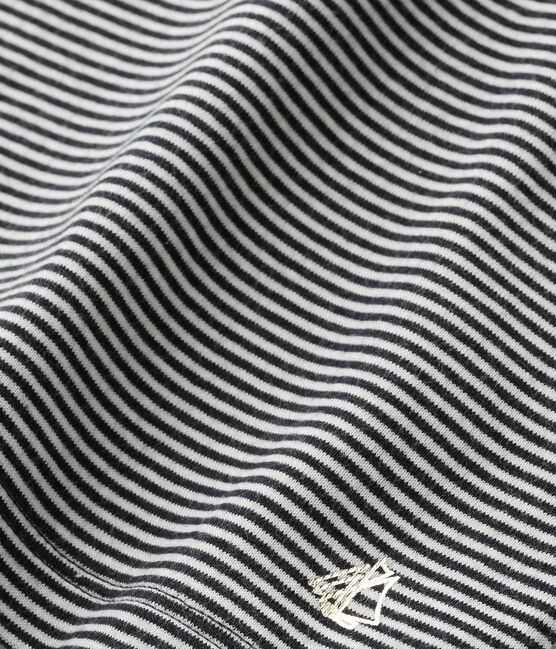 Camiseta de manga larga en milrayas azul SMOKING/beige COQUILLE