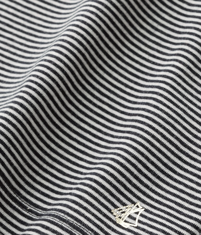 Camiseta de manga larga en milrayas azul/blanco