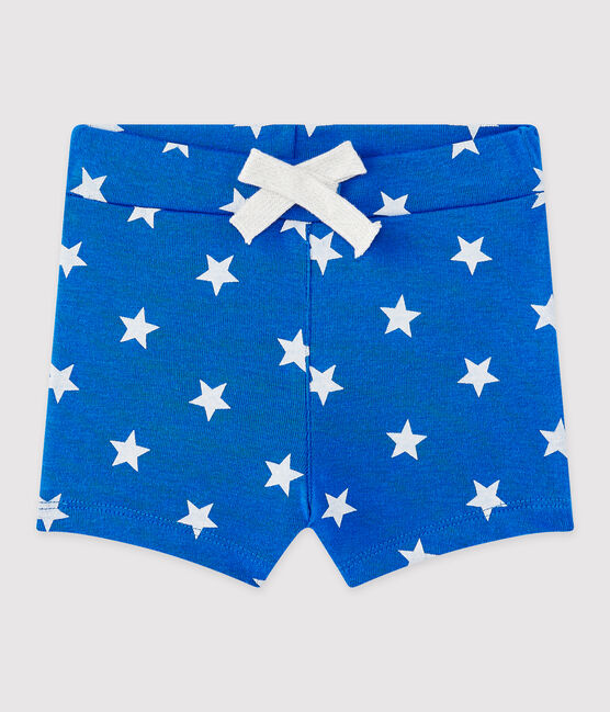 Short bebé niño estampado azul PERSE/blanco MARSHMALLOW