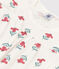 Pijama corto de algodón con flores y corona para niña blanco MARSHMALLOW/blanco MULTICO