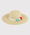 Sombrero de paja de niña rosa NATUREL