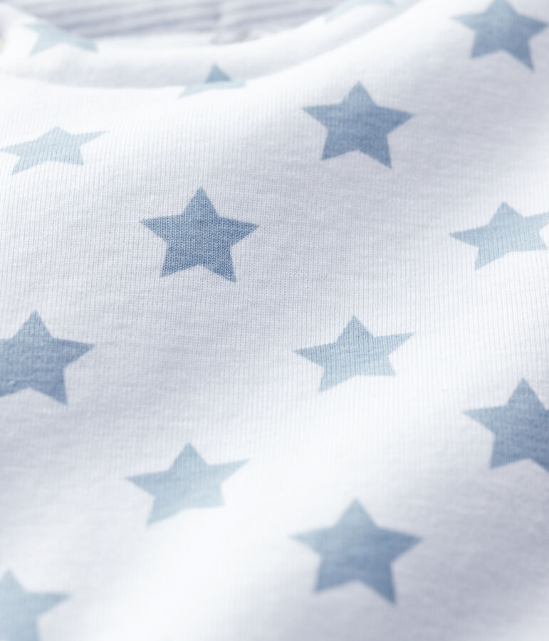 Chaleco reversible de beb&eacute; de algod&oacute;n acolchado blanco/gris