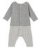 Pelele largo vichy para bebé niño gris SUBWAY/blanco MARSHMALLOW