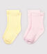 Lote de 2 pares de calcetines con relieve de bebé