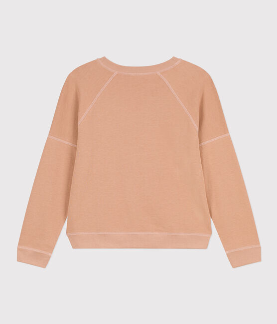 Sudadera de algodón para mujer beige VINTAGE