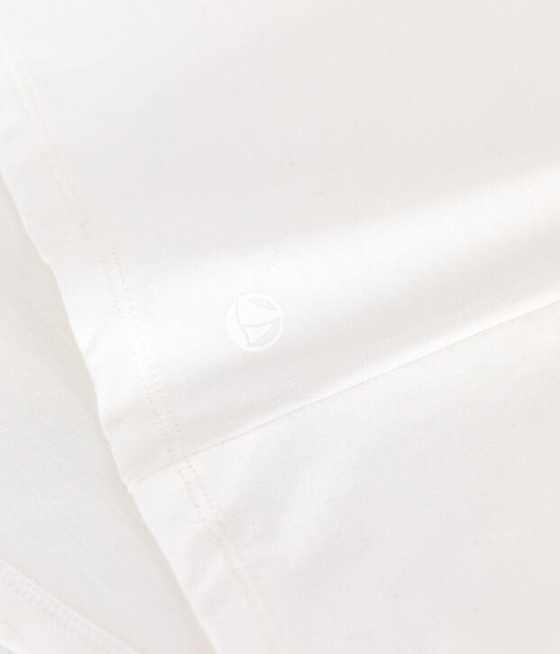 Camiseta Recta de algod&oacute;n liso para mujer blanco