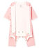 Bodyjama sin pies para bebé niña de punto rosa CHARME/blanco MARSHMALLOW