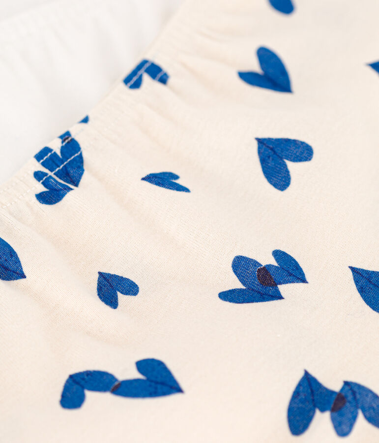 Juego de 2 culottes de algod&oacute;n con coraz&oacute;n para ni&ntilde;a multicolor