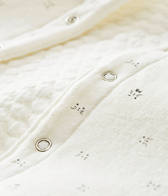 Capa reversible en túbico para bebé mixto blanco MARSHMALLOW