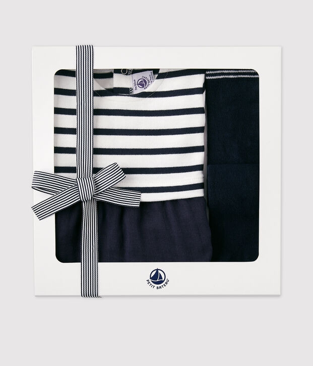 Estuche de regalo con vestido y leotardos para beb&eacute; multicolor