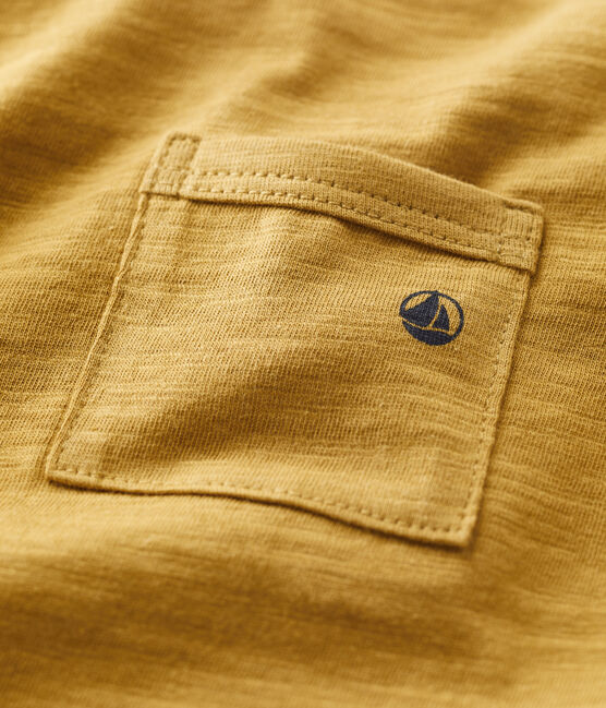Camiseta de manga corta lisa de jersey de bebé amarillo ISTRE