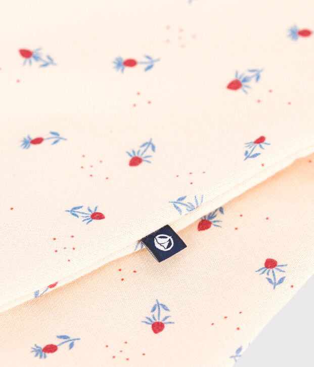 Pelele de algod&oacute;n con cuello y estampado de flores para beb&eacute; crudo/multicolor