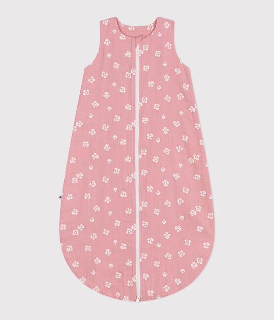 Saco de algodón con flores para bebé TOG 1 rosa CHARME/blanco MARSHMALLOW