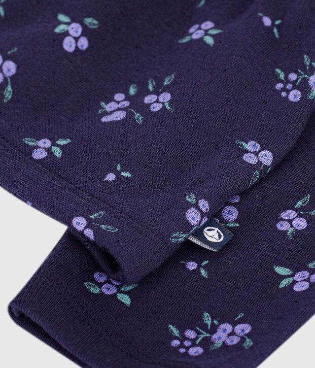 C&aacute;rdigan de algod&oacute;n con estampado de flores para beb&eacute; azul/multicolor