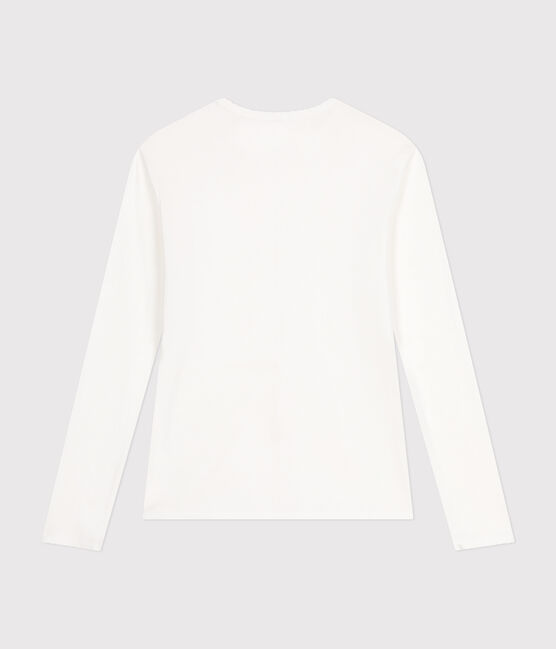 Camiseta L'ICONIQUE de algodón de punto «cocotte» para mujer blanco ECUME