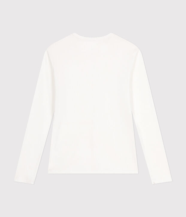 Camiseta L'ICONIQUE de algod&oacute;n de punto cocotte para mujer blanco