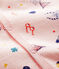 Pelele de muletón con estampado de animales para bebé niña rosa FLEUR/blanco MULTICO