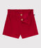 Shorts de pana lisa para bebé rojo TERKUIT
