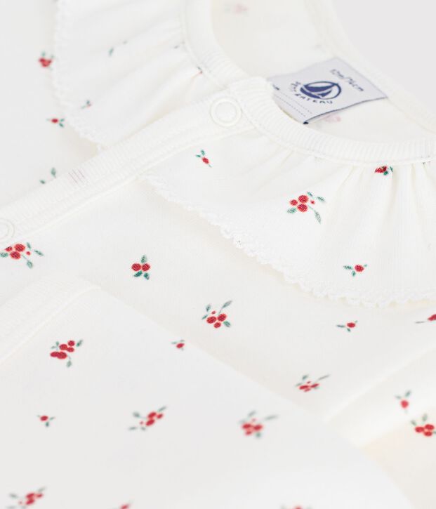 Pyjama b&eacute;b&eacute; en coton sans pieds imprim&eacute; blanco/multicolor