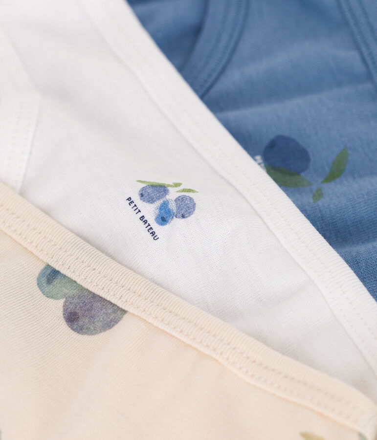 Juego de 3 braguitas infantiles de algod&oacute;n estampado multicolor