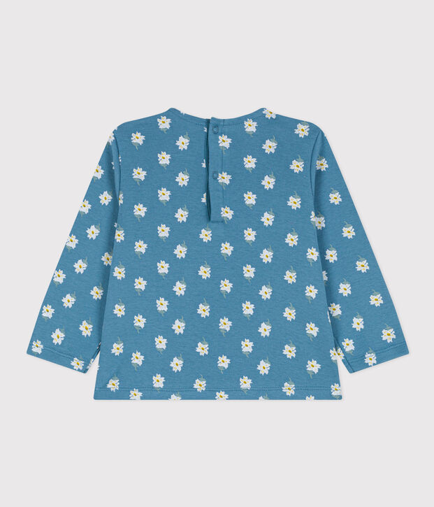 Camiseta de manga larga de algod&oacute;n de beb&eacute; ni&ntilde;o azul/multicolor