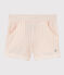 Pantalón corto de punto de niña rosa MINOIS/blanco MARSHMALLOW