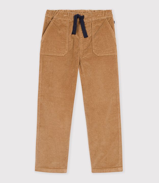 Pantal&oacute;n infantil recto de terciopelo LATTE