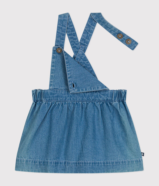 Vestido vaquero ligero sin mangas para bebé azul DENIM CLAIR