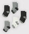 Lote de 5 pares de calcetines básicos para bebé niño gris CITY CHINE