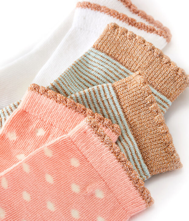 Caja de 3 pares de calcetines infantiles para ni&ntilde;a multicolor