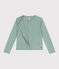 Cárdigan infantil de algodón liso verde PAUL