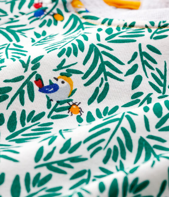 Sudadera estampada de canalé de bebé niño blanco MARSHMALLOW/blanco MULTICO