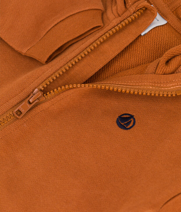 Sudadera con capucha de beb&eacute; marron