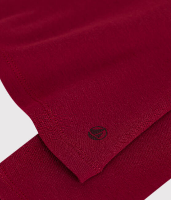 Camiseta de cuello alto Icónica de algodón para mujer AMARANTE