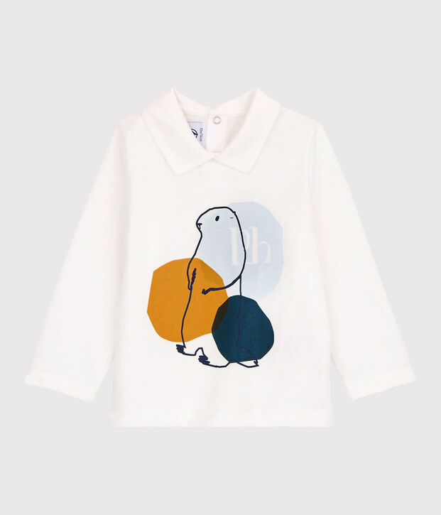 Camiseta de algod&oacute;n de beb&eacute;. blanco