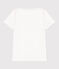 Camiseta icónica de mujer con cuello almirante de algodón  blanco ECUME