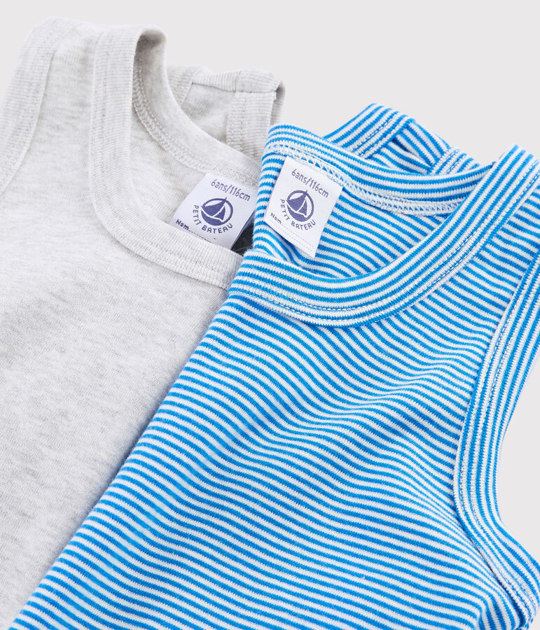 Lote de 2 camisetas de tirantes para ni&ntilde;o peque&ntilde;o multicolor