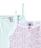Lote de 2 camisetas de tirante fino para niña blanco LOT