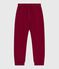 Pantalón infantil de jogging liso de algodón AMARANTE