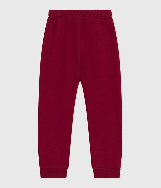 Pantal&oacute;n infantil de jogging liso de algod&oacute;n rojo