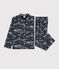 Pijama de algodón con estampado de París para niño azul MEDIEVAL/blanco ECUME