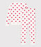 Pijama con corazón de algodón de mujer blanco MARSHMALLOW/rojo TERKUIT