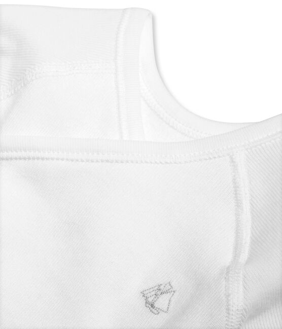 Unisex newborn baby long-sleeved brushed cotton bodysuit blanco Ecume