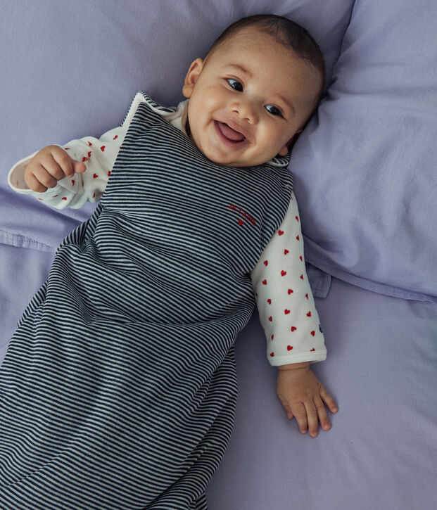 Saco de terciopelo para beb&eacute; TOG 2,5 azul/blanco