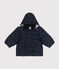 Plumífero estampado con capucha plegable para bebé azul SMOKING/blanco MARSHMALLOW