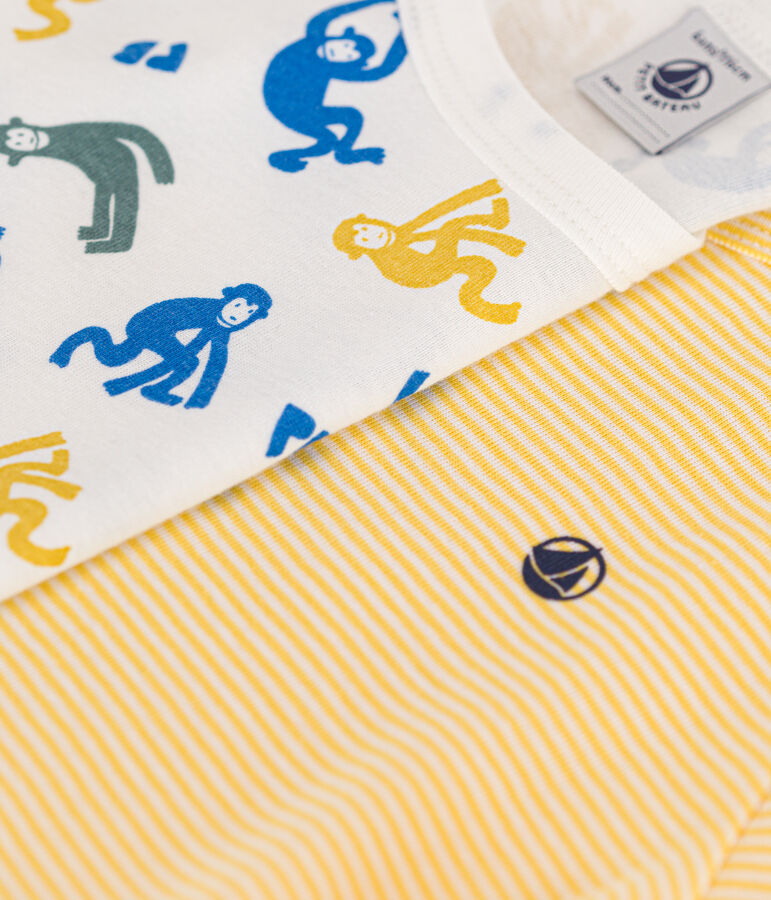 Juego de 2 pijamas con pantal&oacute;n corto infantiles de algod&oacute;n multicolor