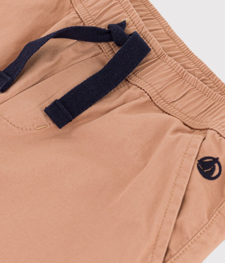 Pantal&oacute;n de corte normal de sarga de algod&oacute;n de ni&ntilde;o beige
